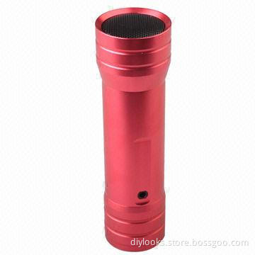 3-in-1 Multifunctional Magic Music Flashlight (MP3 Player + Speaker + Flashlight), Red
